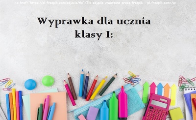Zdjęcie przedstawiające przybory szkolne