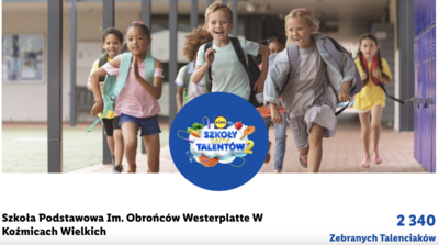 Talenciaki zebrane przez Szkołę Podstawową w Koźmicach Wielkich. 
