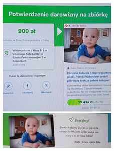 Dokument potwierdzający przekazanie darowizny.