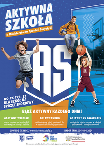 plakat promocyjny akcji aktywna szkoła