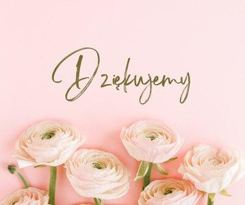 Grafika - białe kwiaty na bladoróżowym tle