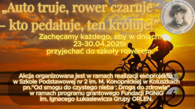 Plakat informacyjny o dniu roweru.