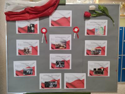 Gazetka tematyczna przypominająca o drodze Polaków do wolności.