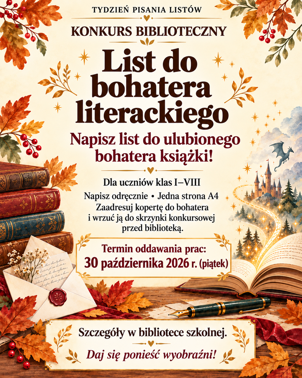 plakat reklamujący konkurs
