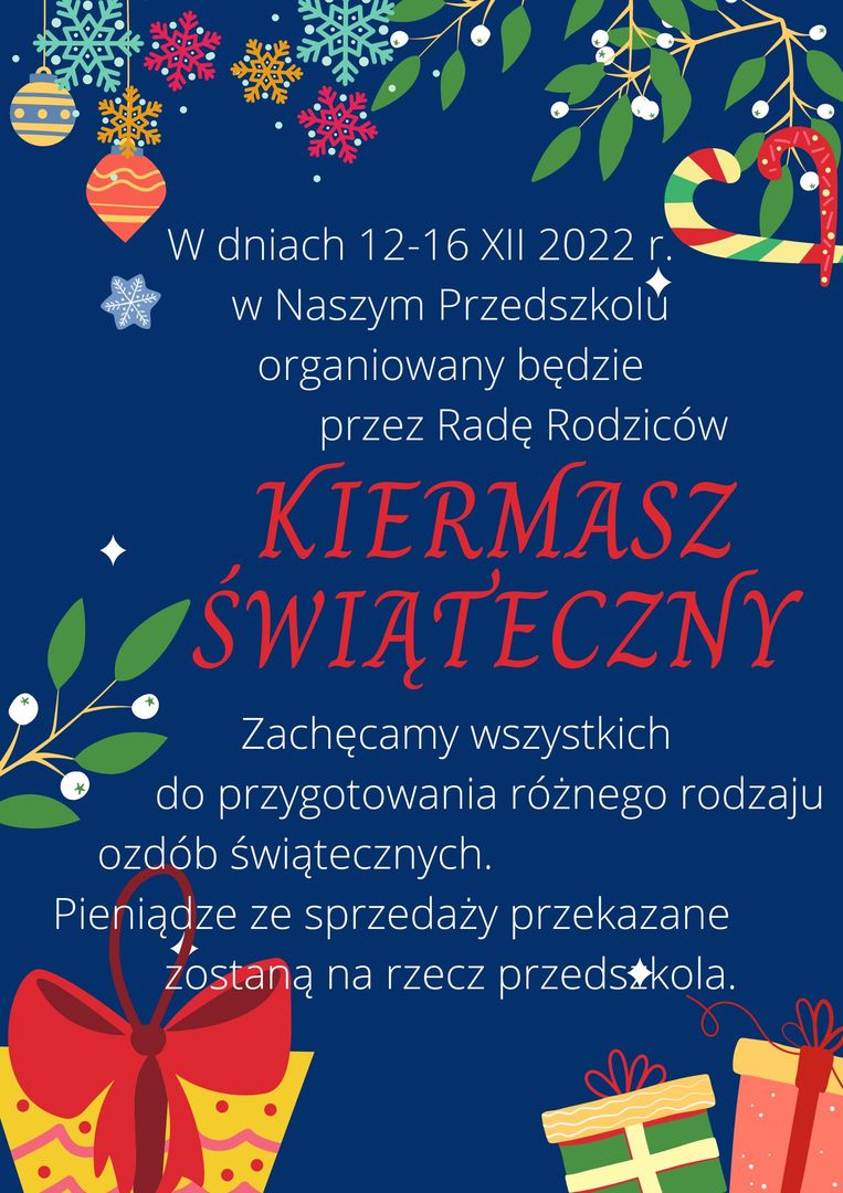 Plakat- Kiermasz Świąteczny