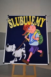Plakat przygotowany na ślubowanie klas 1