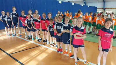 Drużyna Szkoły Podstawowej nr 1 na zawodach mikołajkowych