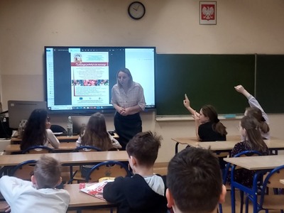 Warsztaty prowadzone przez mamę ucznia klasy 4b.