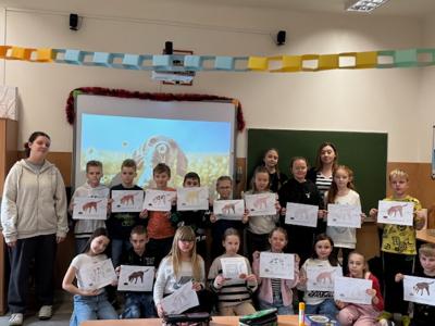 Ola i Zuzia z klasą 3c