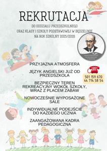 Plakat dotyczący rekrutacji