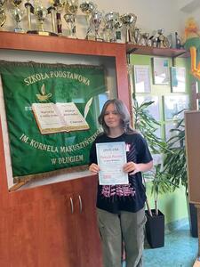 Uczennica klasy VII - Patrycja Pecyna - zajęła III miejsce  w gminnym konkursie literackim "Historia Koluszek we wspomnieniach, archiwach, materiałach..." zorganizowanym przez Miejską Biblioteką Publiczną w Koluszkach. 