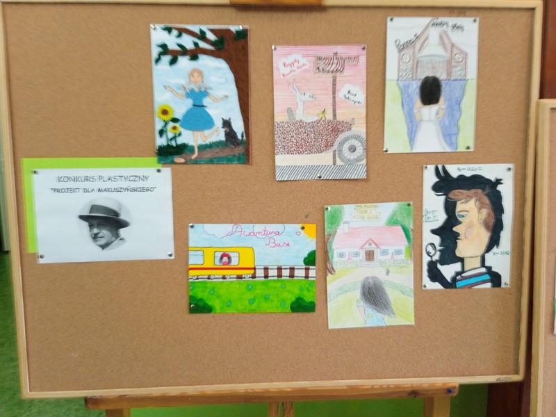 Wystawa prac plastycznych w konkursie "Projekt dla Makuszyńskiego".