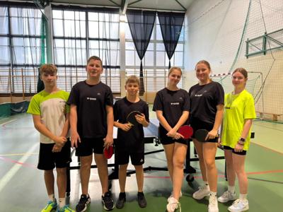 Reprezentacja SP Długie w tenisie stołowym.