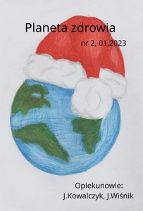 Okładka szkolnej gazetki pt. "Planeta zdrowia"
