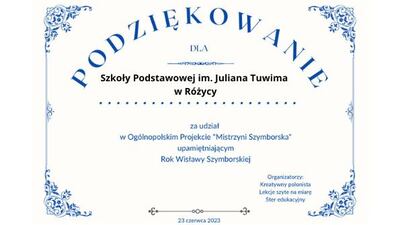 Mistrzyni Szymborska