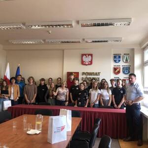 Wizyta w Starostwie Powiatowym w Łodzi.  Spotkanie ze starostą Panem Mateuszem Karwowskim