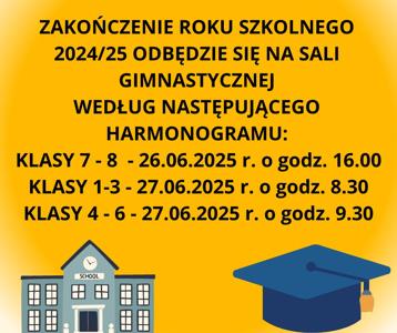 Zakończenie roku szkolnego 2024/25