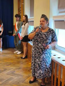 Wystapienie Pani Dyrektor mgr Anety Mrówki