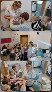 Klasa 3a podczas wizyty u dentysty