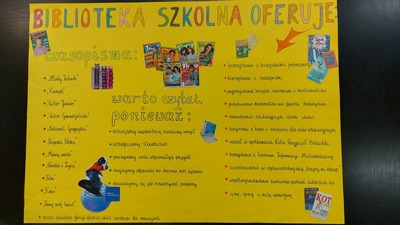 Plakat w wykonaniu uczniów szkoły