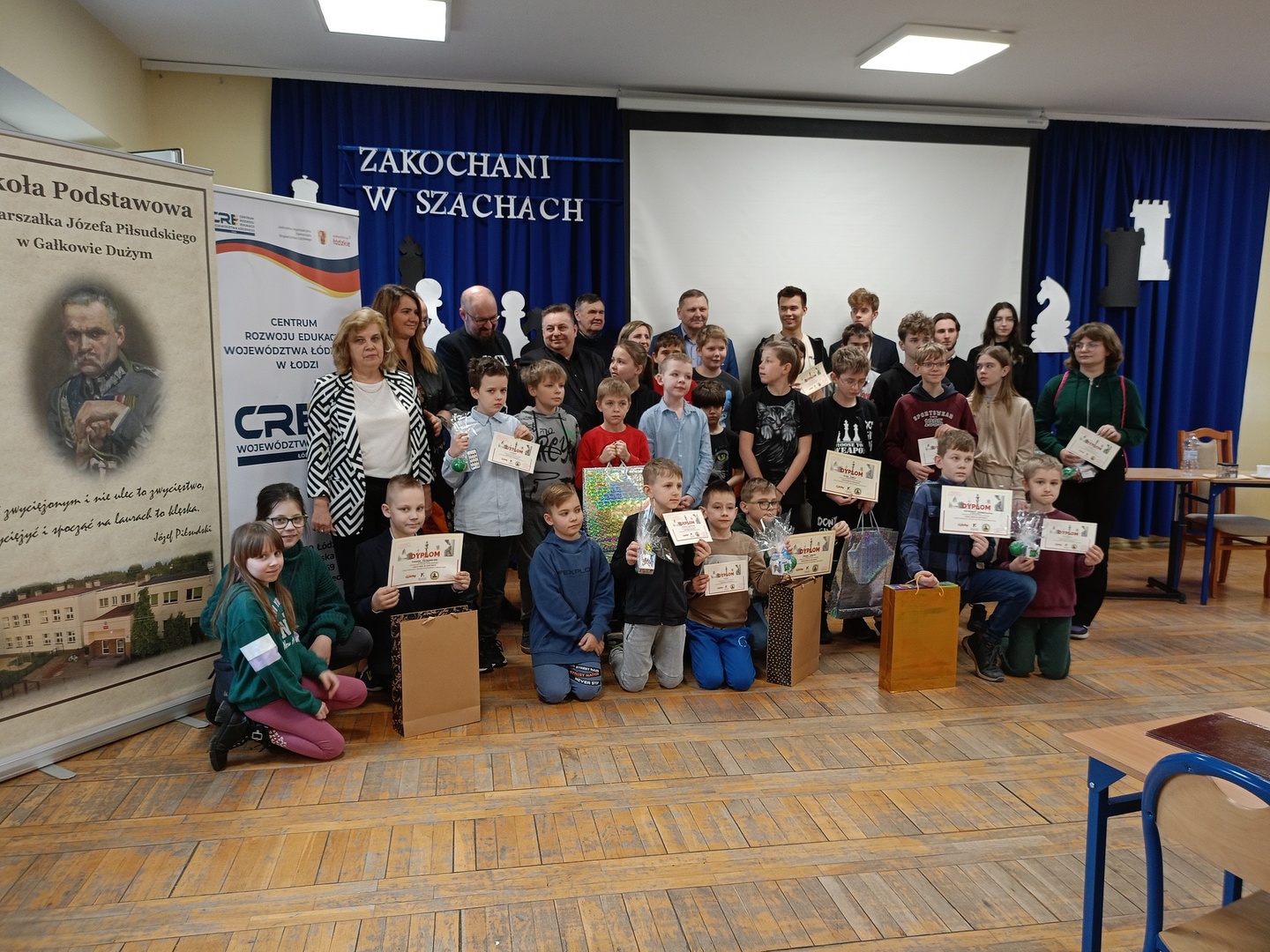 Uczestnicy Gminnego Konkursu Szachowego