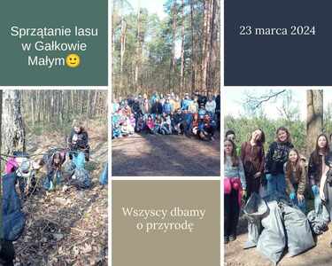 Uczestnicy akcji Sprzątanie Gałkowskiego lasu i okolic