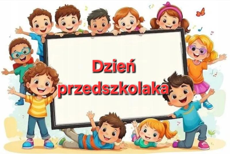 Obrazek dzieci z każdej strnu tablicy