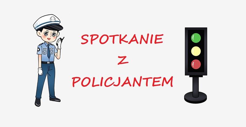 Zdjęcie - spotkanie z policjantem. 
