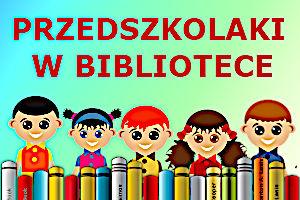 Zdjęcie - przedszkolaki w bibliotece. 