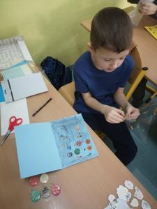 Kartki urodzinowe dla Kopernika, lekcja w ramach programu "Szkoła Przyjaciół Mikołaja Kopernika"