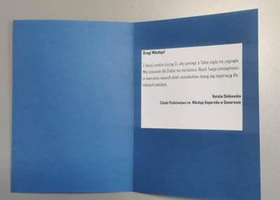 Karta dla Mikołaja Kopernika