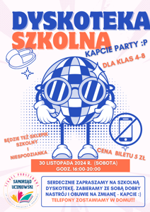Zaproszenie na szkolną dyskotekę