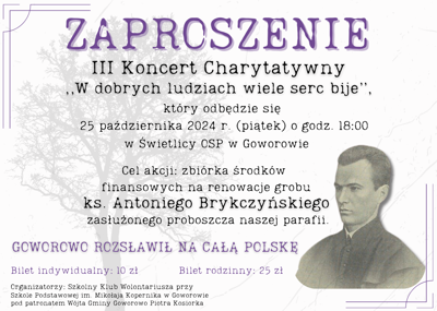 Zaproszenie na III Koncert Charytatywny