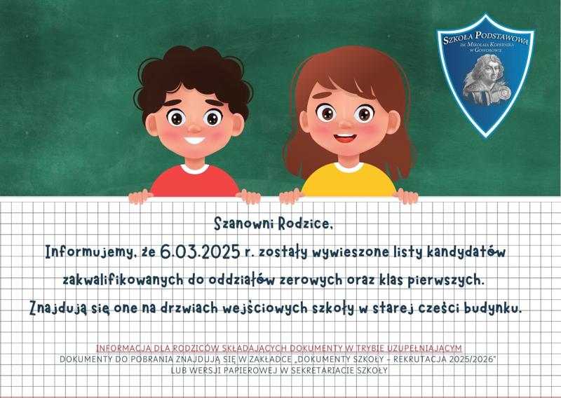 Informacja rekrutacja