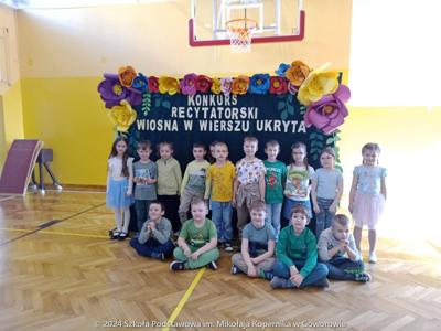 Szkolny Konkurs Recytatorski „Wiosna w wierszu ukryta”