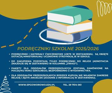 Informacja podręczniki na rok szkolny 2025/2026