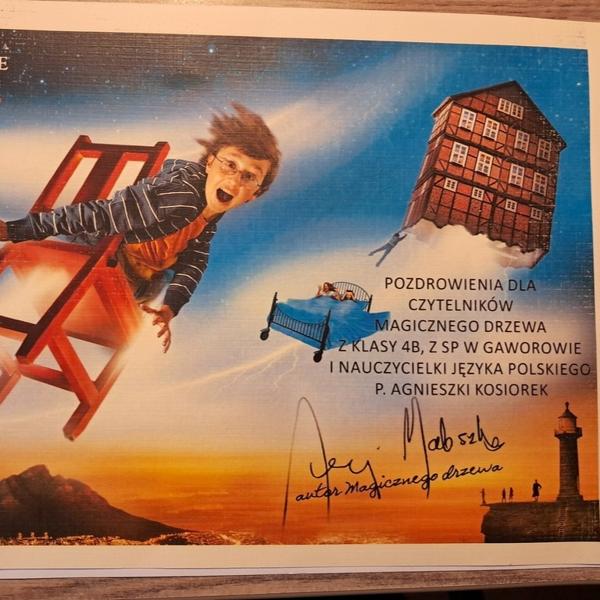 List do pana Andrzeja Maleszki, autora "Magicznego drzewa"