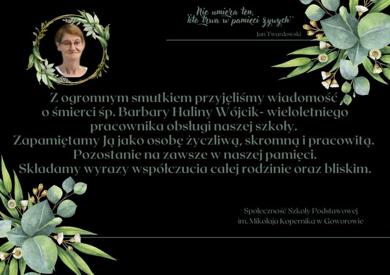 ŚP. p. Brabara Wójcik