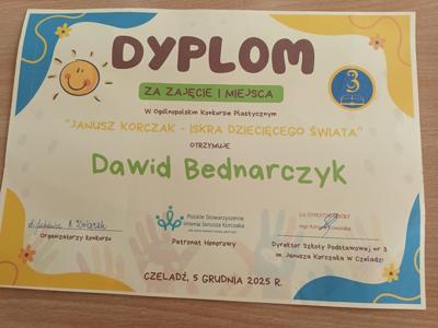 Dawid Bednarczyk zwycięzcą ogólnopolskiego konkursu plastycznego