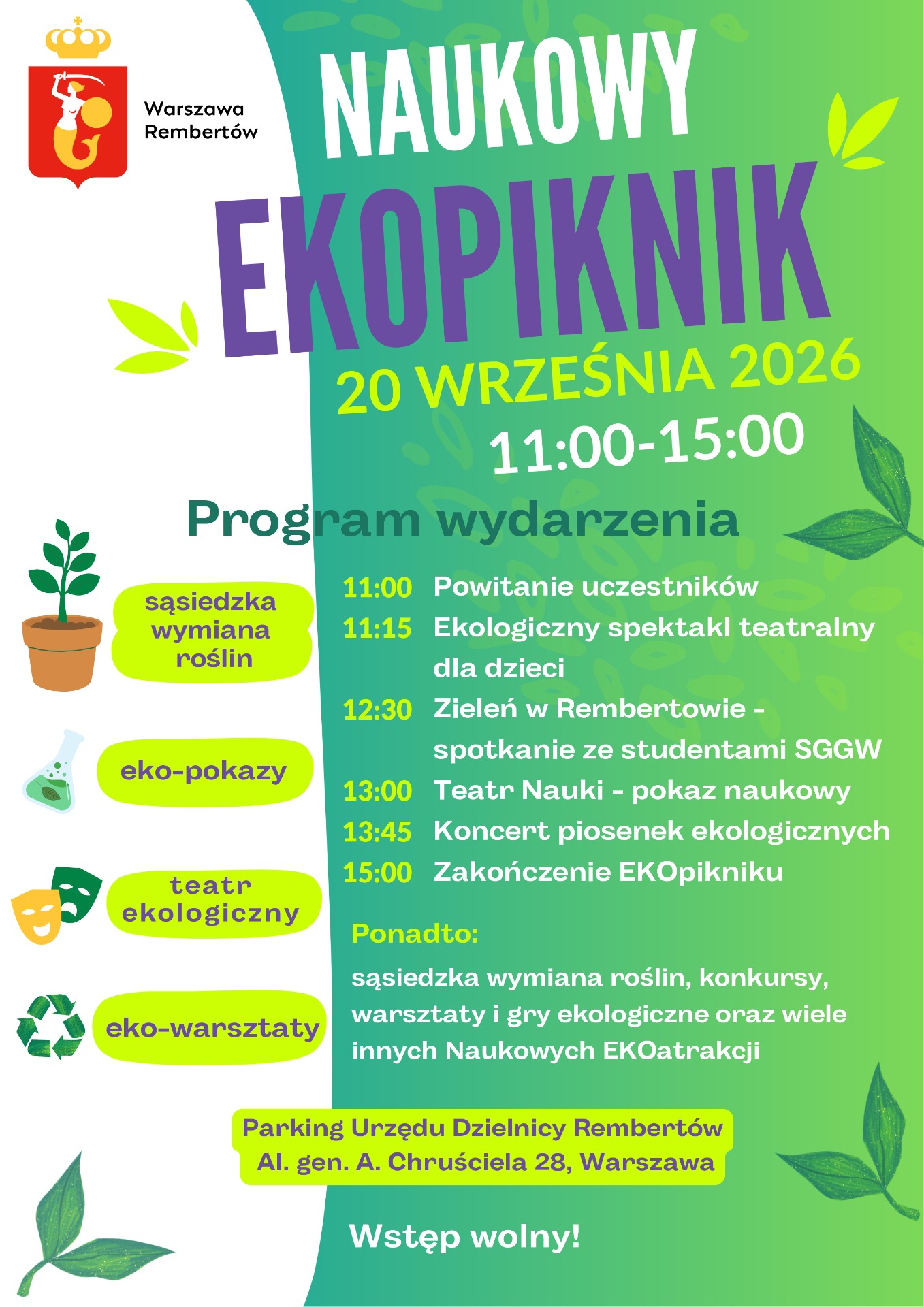 Naukowy Ekopiknik w LI Liceum Ogólnokształcącym im. Tadeusza Kościuszki