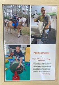 Podziękowanie od Adriana Jarmakowskiego i jego mamy za finansowe wsparcie rehabilitacji