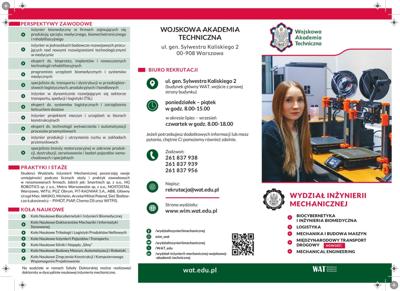 Wojskowa Akademia Techniczna ulotka 2