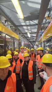 Uczniowie klas 4AT (mechanicy) oraz 3AT (elektrycy) na wycieczce w Tramwajach Warszawskich