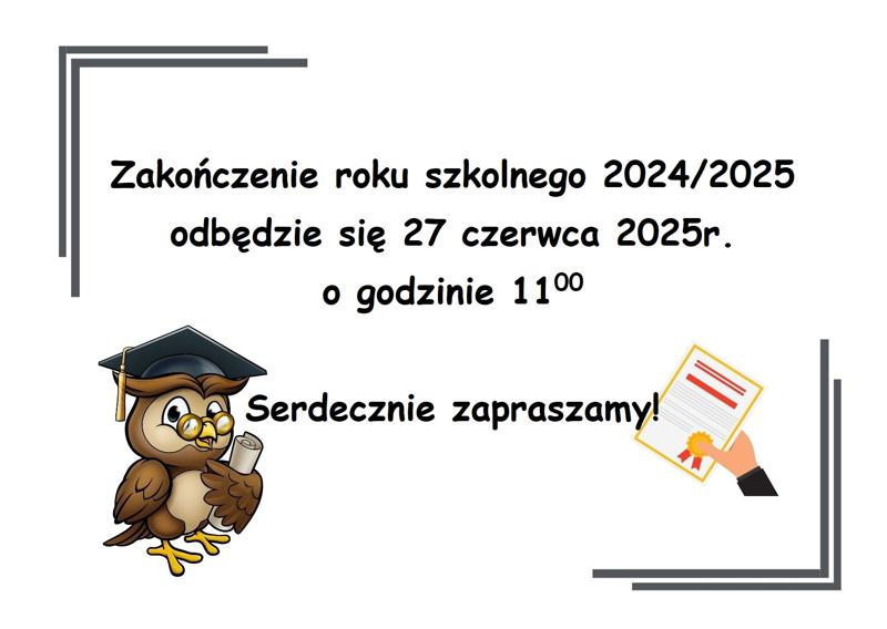 zakończenie roku szkolnego