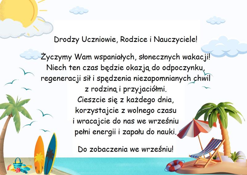 wakacyjne życzenia
