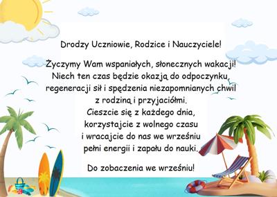 wakacyjne życzenia