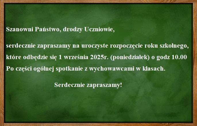Rozpoczęcie roku szkolnego 2025/2026