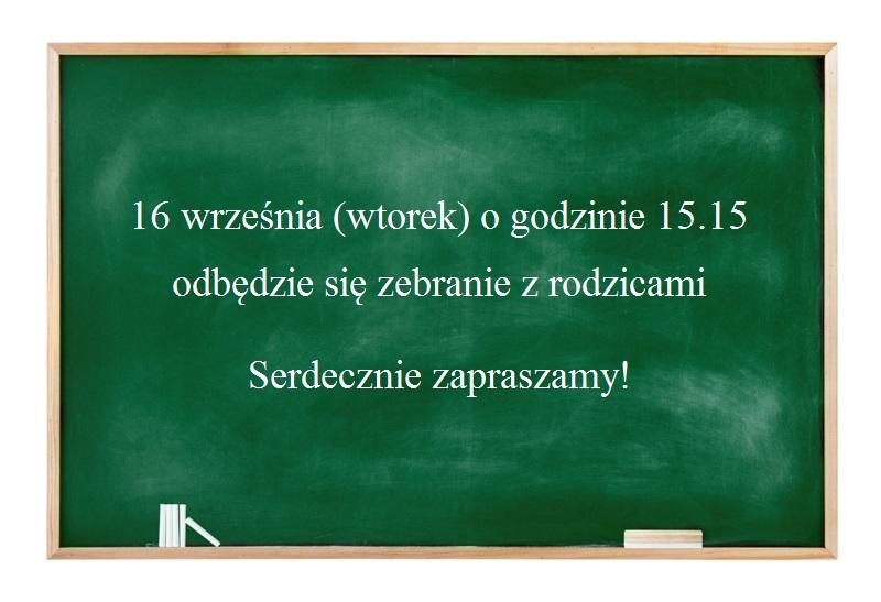 zebranie z rodzicami 16 września