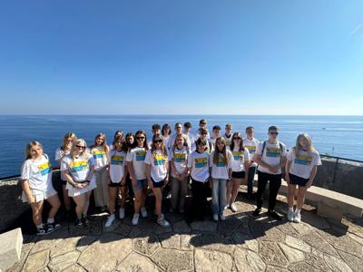 Uczniowie Iwaszkiewicza podczas pobytu w ramach Erasmus+ we Francji