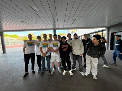 Uczniowie Iwaszkiewicza podczas pobytu w ramach Erasmus+ we Francji